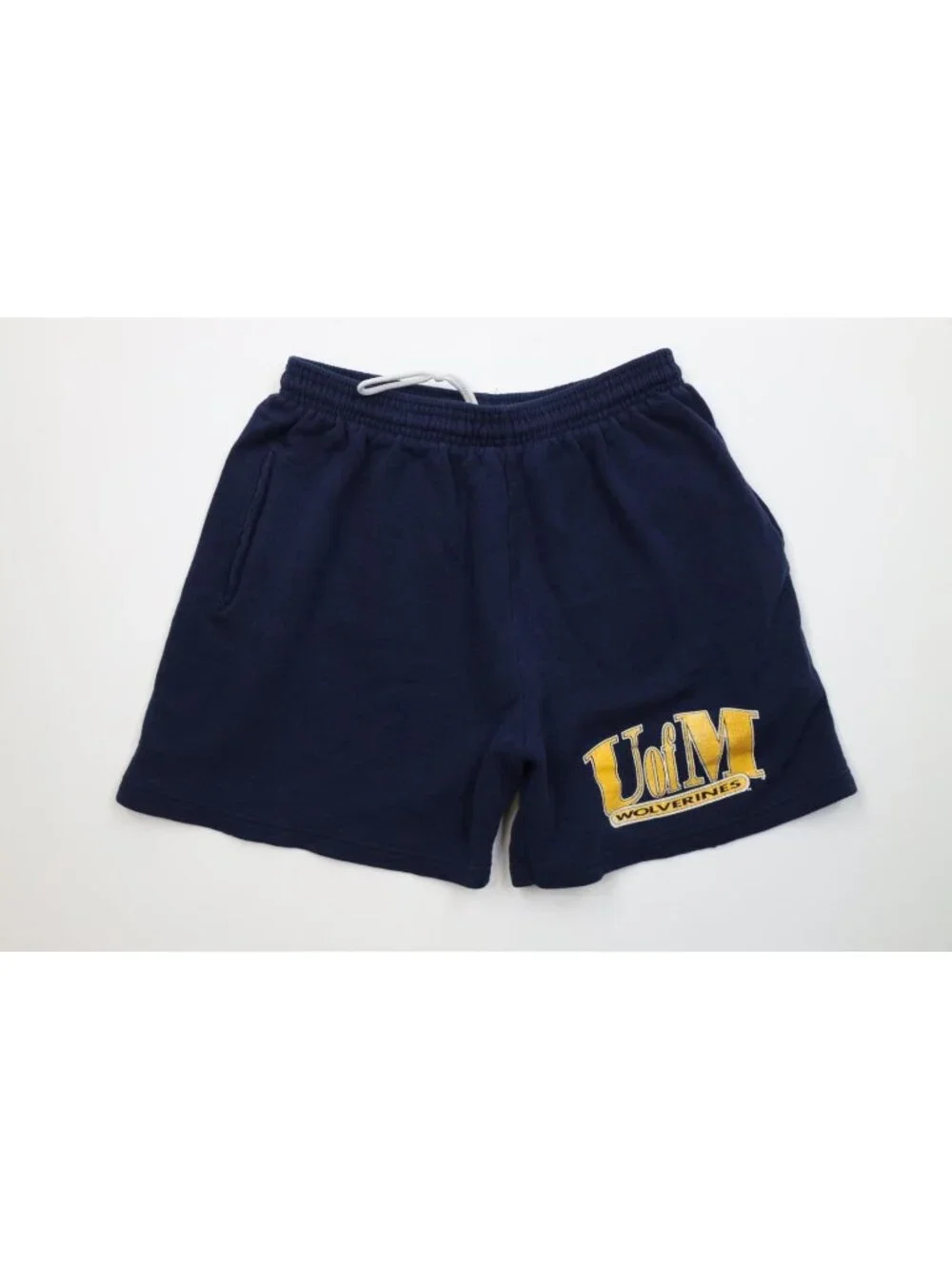 Vintage 90s Mens Medium Above Knee University of Michigan Sweatpants Shorts USA